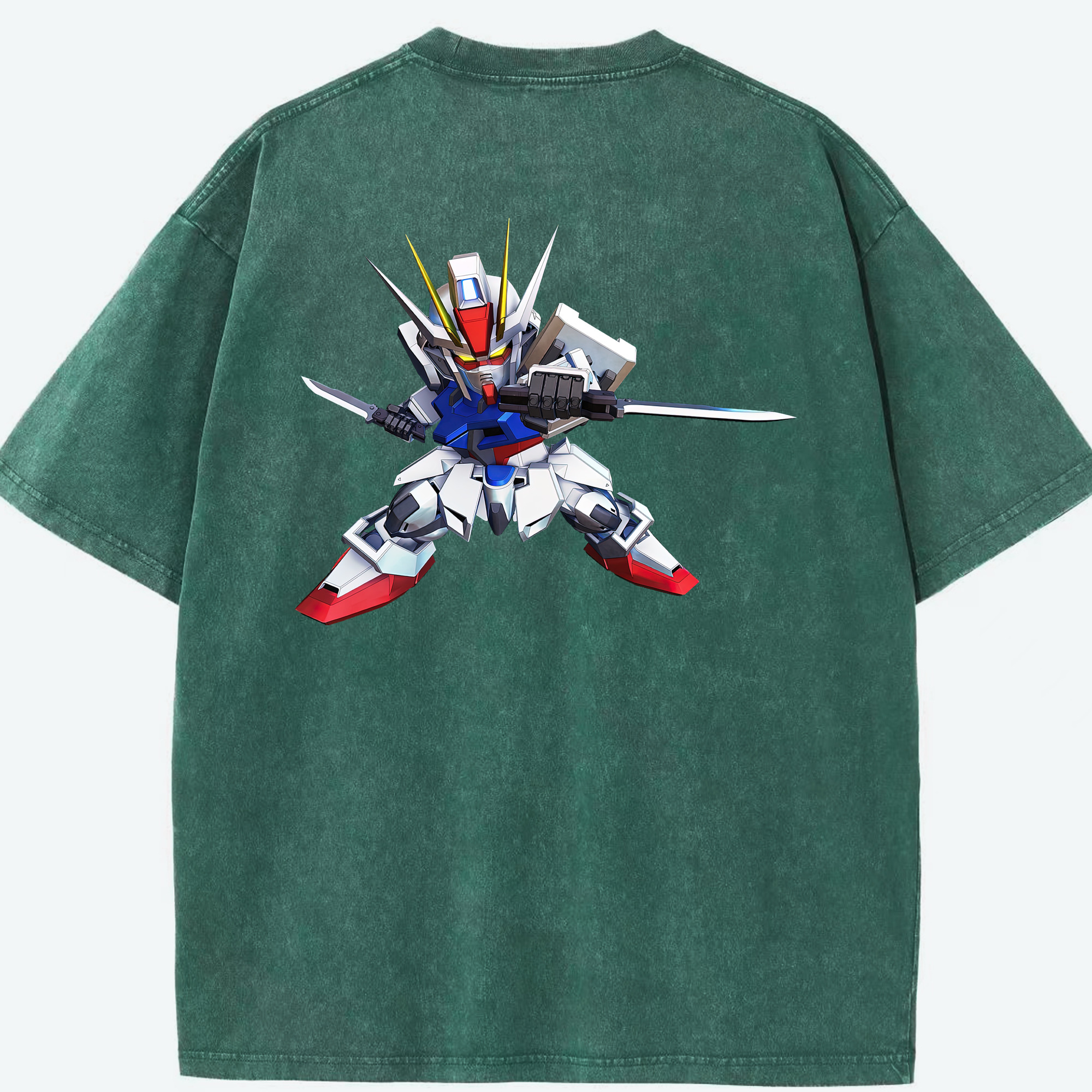 （画像用） 機動戦士ガンダム Mobile Suit Gundam 綿100% ヴィンテージ風 半袖Tシャツ（背面プリント）